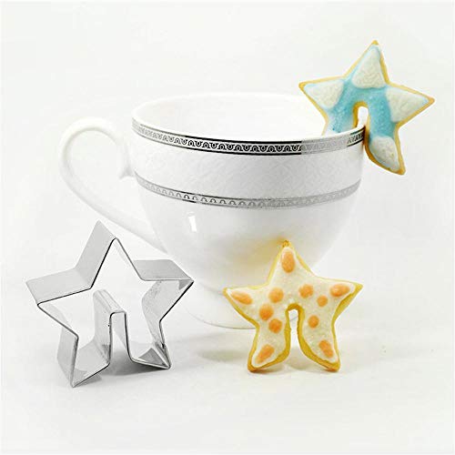 Aeromdale Keksausstecher Ausstechform Gebäck Backen Werkzeuge Edelstahl Tasse hängende Kekse Form Becher Teil A - Stern - 1 Stück von Aeromdale