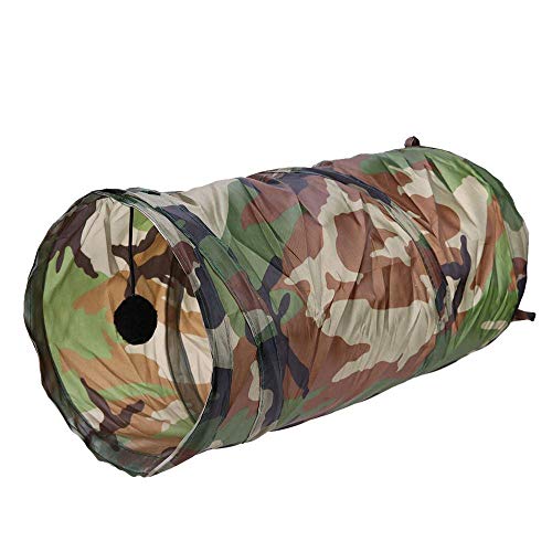 Aeromdale Pet Tunnel Hundetunnel Agility Pet Tunnel und Röhren zusammenklappbar Tunnel Spielzeug für kleine Hunde, Kätzchen und Kaninchen – Camouflage von Aeromdale