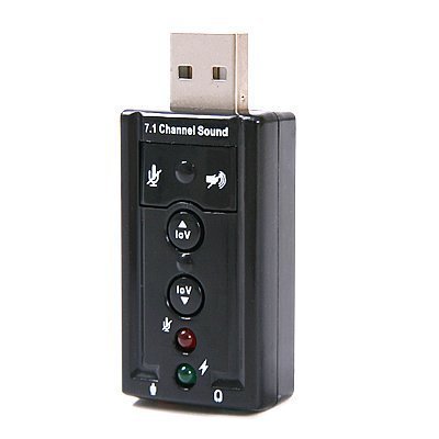 Aeromdale USB Audio Adapter Soundkarte 3D 7.1 USB Virtual Mic Lautsprecher Audio-Karte Geschenk von Aeromdale