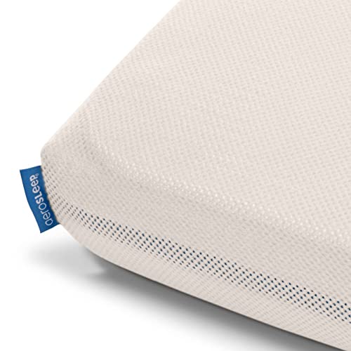 Aerosleep - SafeSleep Spannlaken Babybett - Optimale Atmung - Wärmeregulierung - Maschinenwaschbar - 120 x 60 cm - 100% PES - Almond von Aerosleep