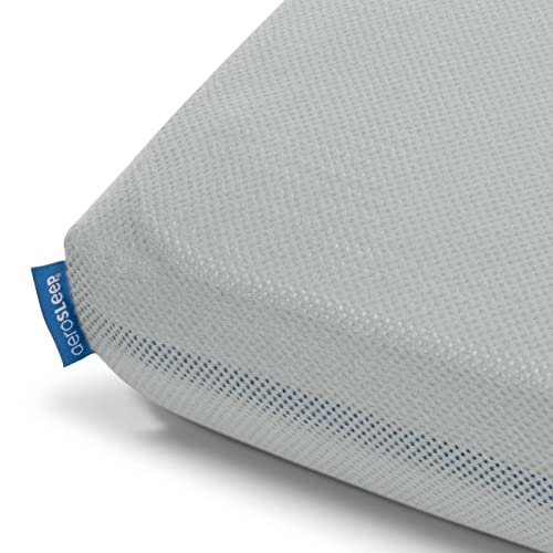 Aerosleep - SafeSleep Spannlaken Babybett - Optimale Atmung - Wärmeregulierung - Maschinenwaschbar - 120 x 60 cm - 100% PES - Stone von Aerosleep