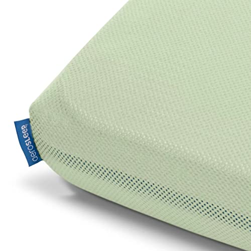 Aerosleep - SafeSleep Spannlaken Babybett - Optimale Atmung - Wärmeregulierung - Maschinenwaschbar - 140 x 70 cm - 100% PES - Olive von Aerosleep