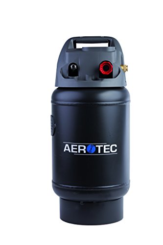 Aerotec 2009592 4260135772296 Tanky tragbarer Lufttank 14 Liter, Druckregler Schwarz von Aerotec