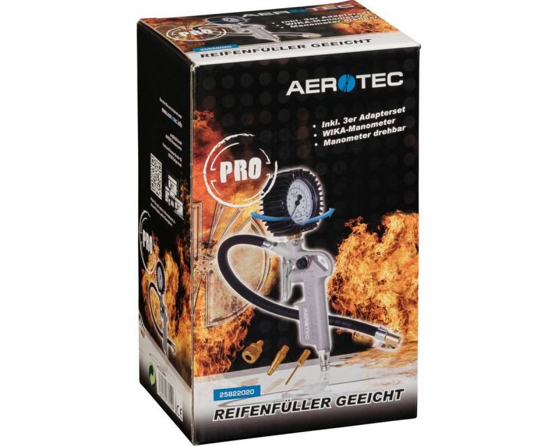 Aerotec Druckluftgeräte-Set Reifenfüller geeicht + 30cm Schlauch + Adapter Aerotec Druckluftgeräte-Set Reifenfüller geeicht + 30cm Schlauch + Adapter von Aerotec