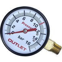 Aerotec - Manometer 9052069 Anschluss (Manometer): Rückseite Außengewinde 1/4' 1 St. von Aerotec