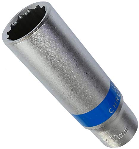 AERZETIX - C4240 - Steckschlüssel einsatz - nuss 12 kant 1/4-11mm - tief 20mm - lange professionelle hochwertige erweitert - Stahl CrV von AERZETIX