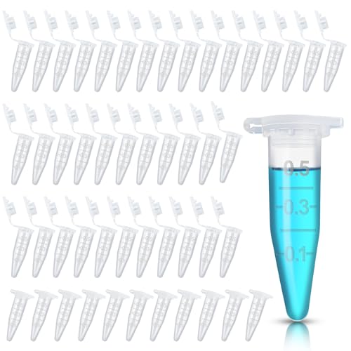 50 Stück Zentrifugenröhrchen, Reaktionsgefäße, Eppendorfgefäß, (0,5 ml, 1,5 ml, 2 ml) (0.5ML) von Aerzouser