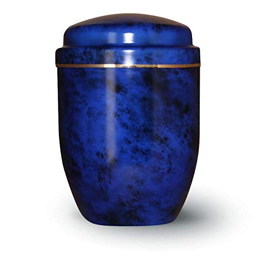 Aesthetic Urns Urne für Erwachsene, Metall, Aluminium, Blau, Metallic, einzigartige Urne von Aesthetic Urns