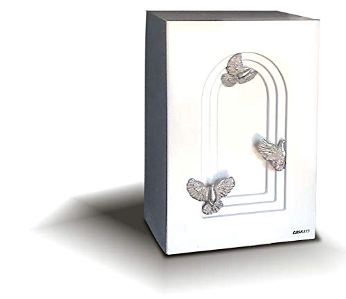 Aesthetische Urne für Asche mit Taubenfenster, für Erwachsene, Gedenkurne für Aschenkasten für Asche mit Taubenfenster, groß von Aesthetic Urns