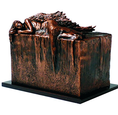 Urne für Menschen mit Engel, für Erstattungsurne für Erwachsene, groß, bronzefarben von Aesthetic Urns