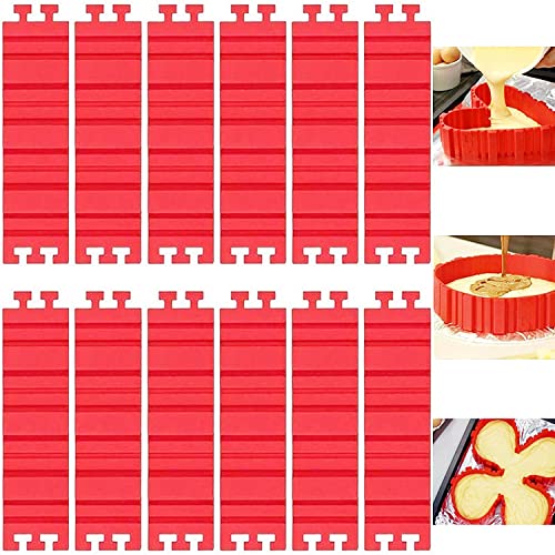 Aestm 8 Stück Tortenring Verstellbar, kuchenform Silikon, silikon Form, DIY eine Vielzahl von Formen für Torten Fondant Muffin von Aestm