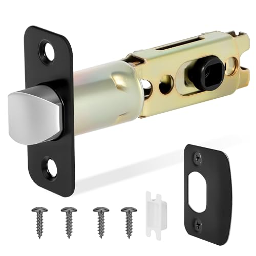 Aesytava Mattschwarz, 1 Packung Türschloss-Teile, verstellbarer Türriegel-Ersatz, Türschloss-Ersatzteile, Türriegel-Mechanismus von Aesytava