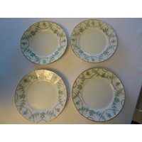 4Er Set Handbemalte Teller Von Fürstenberg, Dessertteller, Goldmontur, Vintage 4Er Set Handbemalte Teller Von Fürstenberg, Dessertteller, Goldmontur, Vintage von AetBBrocante