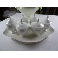 Creampots Porzellan Sammler Selten Tablett Guter Zustand Frankreich Vintage von AetBBrocante