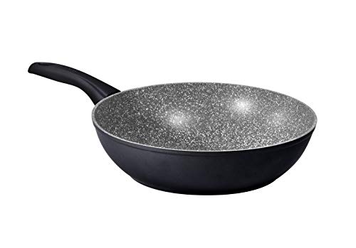 Aeternum 0E6SP28/TWFB Black Pearl Induction Wok 28 cm, induktionsgeeignet, Aluminium, Schwarz von Aeternum