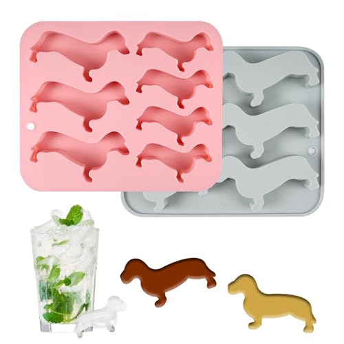 2 Stück Dackel-Eiswürfelform für Cocktails, Dackel Hund Geformt Silikon Eiswürfel Formen,Dackel Eiswürfelform für Cocktails, Whisky,Eiswürfelschale Tabletts für Schokoladeform,Keks,Kuchendekoration 2 Stück Dackel-Eiswürfelform für Cocktails, Dackel Hund Geformt Silikon Eiswürfel Formen,Dackel Eiswürfelform für Cocktails, Whisky,Eiswürfelschale Tabletts für Schokoladeform,Keks,Kuchendekoration von AetherAurora