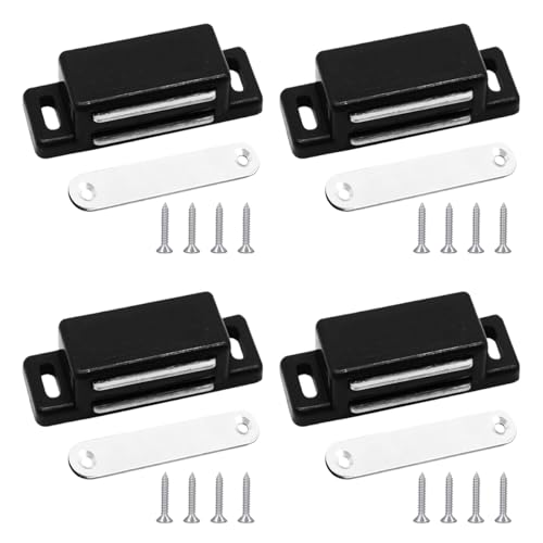 4 Stück Türmagnet Magnetschnäpper Magnetverschluss Türmagnete, Schwarz Magnetschnäpper Türschnäpper mit 16 Schrauben, Schrankmagnet Riegel, für Küchenschrank Schränke Schrank Schubladenriegel 4 Stück Türmagnet Magnetschnäpper Magnetverschluss Türmagnete, Schwarz Magnetschnäpper Türschnäpper mit 16 Schrauben, Schrankmagnet Riegel, für Küchenschrank Schränke Schrank Schubladenriegel von AetherAurora