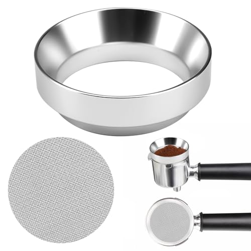 Kaffee Dosierring 51mm, Barista Zubehör Magnetischer Siebträger Dosierring 51mm, Espresso Trichter aus Aluminiumlegierung Dosiertrichter, für Siebträger Brühschüssel Kaffeepulver Exakten Abfüllen von AetherAurora