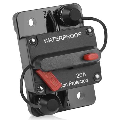 20A Schutzschalter Manueller Reset Wasserdicht für Auto Boot Wohnmobil Solar LKW Audio 12V-48V DC von Aéttézoe