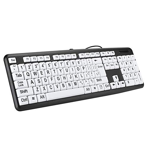 Aeun Low Vision Tastatur Tastatur ABS-Material Computer für PC Office Home Aeun Low Vision Tastatur Tastatur ABS-Material Computer für PC Office Home von Aeun