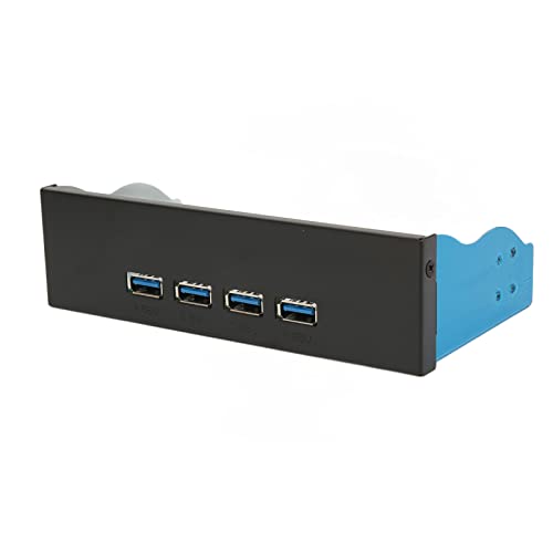 Aeun USB 3.1 Front Panel Hub 4 Ports, 10 Gbps 5,25 Zoll Front Panel Hub 5,25 Zoll Unterstützung USB 3.1 Gen 2 Aluminiumlegierung Breite Anwendbarkeit für Mobiltelefone von Aeun