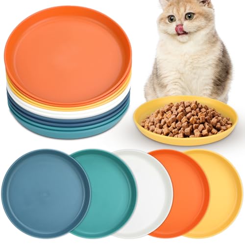 Aevcvok 10 Stück Katzennapf, Futternapf Katze Flach, Katzenfutter Napf, Runden Katzennäpfe, Katzen Futternapf Bunte, Katzenteller, Katzen Napfset für Trockenfutter und Nassfutter Aevcvok 10 Stück Katzennapf, Futternapf Katze Flach, Katzenfutter Napf, Runden Katzennäpfe, Katzen Futternapf Bunte, Katzenteller, Katzen Napfset für Trockenfutter und Nassfutter von Aevcvok