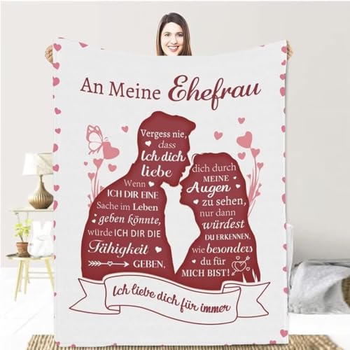Aevmsor Geschenke für Ehefrau, Ich Liebe Dich Hochzeitsideen Jahrestag Geschenke für Meine Liebe Decken für Die Ehefrau Ehemann Beste Freundin Schwester Hochzeitsideen Fleecedecke von Aevmsor