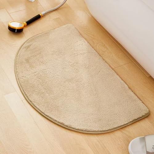 Bathroom Badematte Badvorleger Halbrund Waschbar Badeteppich Weich Duschvorleger rutschfest Antibakteriell aus Mikrofaser, Weiche Badezimmerteppich Wasserabsorbierend Badematte, Maschinenwaschbare von Aevmsor