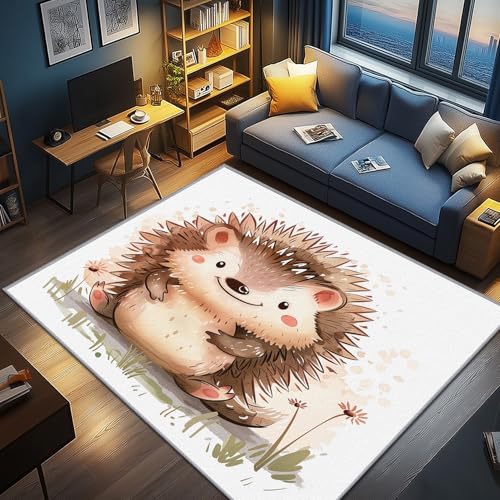 AevuCub Igel Deko, Niedliche Igel Teppich 50x80 Kurzflor, Kleiner Teppich Wohnzimmer Kinder Cartoon Tiere, Weich rutschfest Waschbare Teppiche, Bettvorleger Schlafzimmer Kinderzimmer AevuCub Igel Deko, Niedliche Igel Teppich 50x80 Kurzflor, Kleiner Teppich Wohnzimmer Kinder Cartoon Tiere, Weich rutschfest Waschbare Teppiche, Bettvorleger Schlafzimmer Kinderzimmer von AevuCub