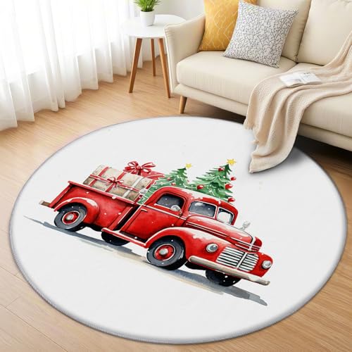 AevuCub Weihnachten Teppich Rund 60 cm Kurzflor - Waschbare Teppiche Wohnzimmer Weihnachtsbaum - Runder Teppich 60 cm Durchmesser Kinderzimmer - Bettvorleger Schlafzimmer rutschfest Weich AevuCub Weihnachten Teppich Rund 60 cm Kurzflor - Waschbare Teppiche Wohnzimmer Weihnachtsbaum - Runder Teppich 60 cm Durchmesser Kinderzimmer - Bettvorleger Schlafzimmer rutschfest Weich von AevuCub