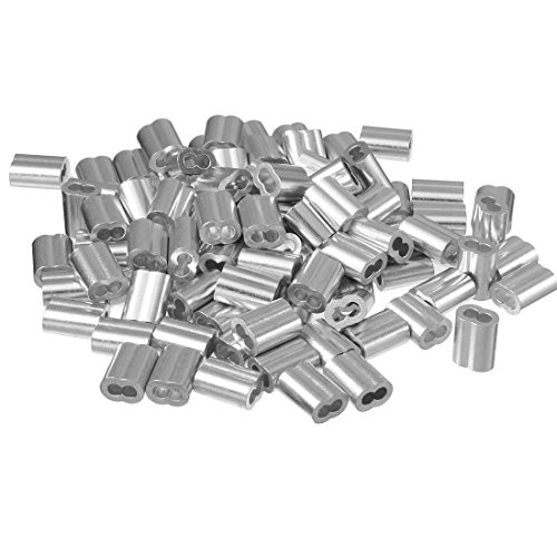 Aexit 0,04 Zoll (1 mm) Durchmesser Drahtseil Aluminiumhülsen Clip Fittings Kabel Crimps 100pcs (1042e5e35b79137be747953df17744ad) von Aexit