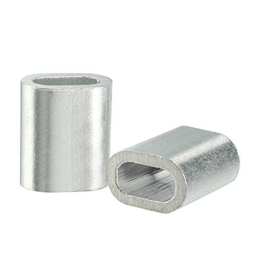 Aexit 0,8mm Kabel Drahtseil Aluminium Oval Hülsen Clips Crimp Loops 100 stücke (552b7e8a0bc27e14fadc4c6b61c41ac8) von Aexit