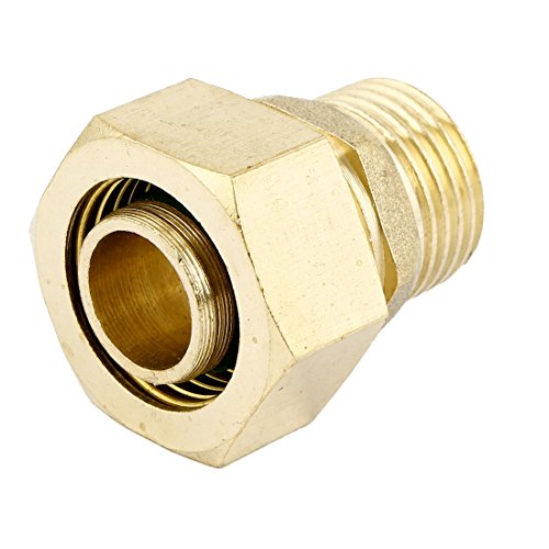 Aexit 1/2 PT Außengewinde 13mm x 16mm Schlauch Wasserrohr Kraftstoffleitung Qiuck Gleiches Design Metallverbindungsstück Adapter Messing Ton (2f9c33754016ace710479b3e690f4769) von Aexit
