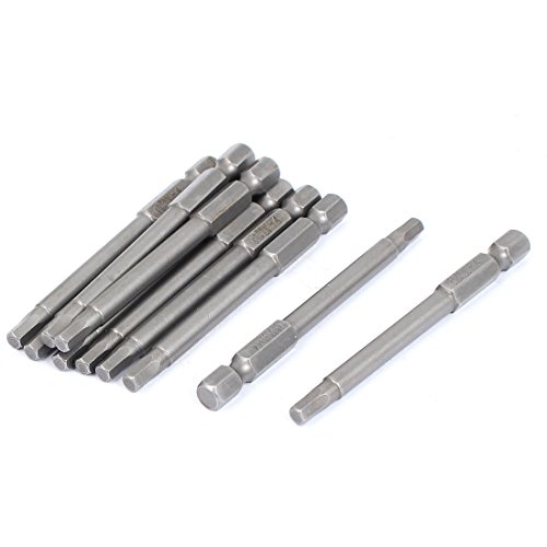 Aexit 10 Schraubendreher-Zubehör Stück 4mm Sechskant Spitze 3" Magnet Innensechskant Bitsätze Schraubendreher Bit von Aexit