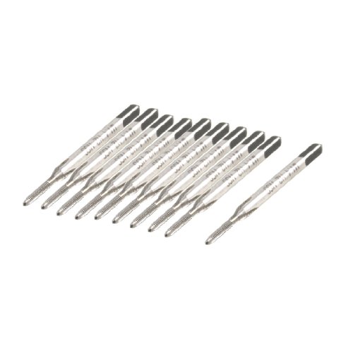 Aexit 10 Stück 1,4 mm x 0,3 metrische HSS-Gewindebohrer M1,4 x 0,3 mm Pitch (759015e39391be87bcb30e69411bd698) von Aexit