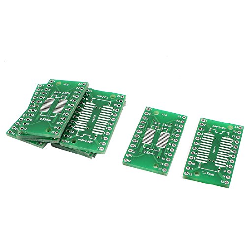 Aexit 10 Stück SSOP-24 0,65 mm SOP-24 1,27 mm auf DIP 24Pin 2,54 mm IC PCB Adapter Converter (5e3a16405a21461b650df7da54564ee6) von Aexit