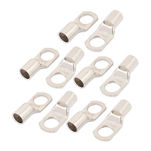 Aexit 10 stücke 7mm Kabel Dia SC25-10 Kupfer Verdrahtung Lug Terminals Connector Silber Ton (e3c84108996ae5a04003d01b094ba01b) von Aexit