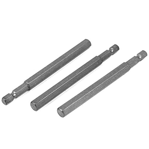 Aexit 100mm Länge 8mm Spitze Sechskant-Schraubendreher-Einsatz-Bits Grau 3 Stck (e9a8e8a0b4937decd152b053c214ea30) von Aexit