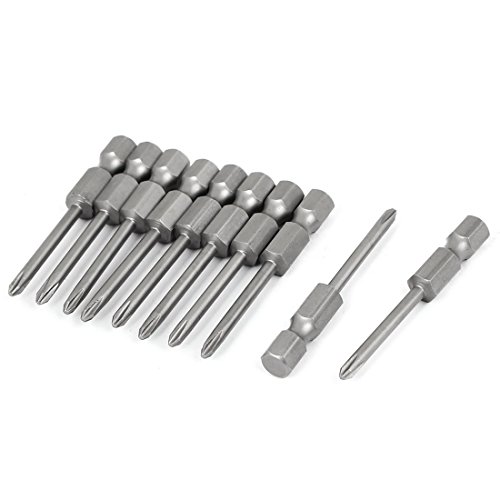 Aexit 10Stk Schraubendreher 3mm PH1 Magnetisch Schraubendreher Schraubeinsatz Bits Kreuzschlitz-Schraubendreher 50mm lang von Aexit