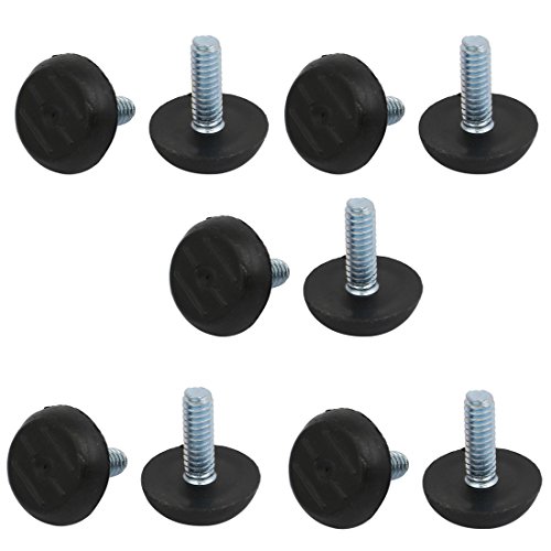 Aexit 10pcs M6x20mm Gewinde-Einsteller Schraube auf Möbelglide Nivellierfuß (6043b40cc501e00e4e75922771c11221) von Aexit