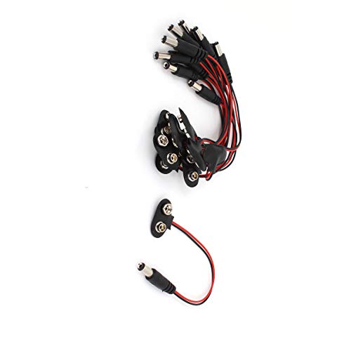 Aexit 12 Stück T-typ 9V Taste Kabel Draht TO 9mm 5.5mm 2.5mm DC-Strom-Stecker Aexit 12 Stück T-typ 9V Taste Kabel Draht TO 9mm 5.5mm 2.5mm DC-Strom-Stecker von Aexit