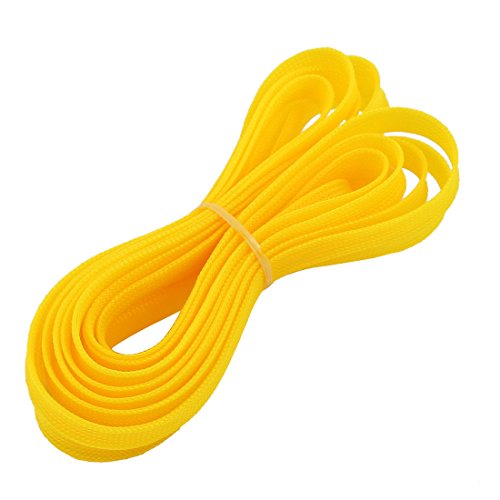 Aexit 12mm Dia Tight Geflochtene PET Sleeving Cable Wire Wrap Hülle Gelb 5M (7e86fd07c72114ada03f9ac400824bd7) von Aexit