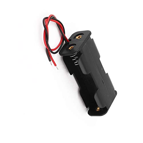 Aexit 14,5-cm-Draht führt Doppelschichten schwarz 2x1.5V AA-Batteriefach (9df539602fda7d95b822ccd4c449f558) von Aexit