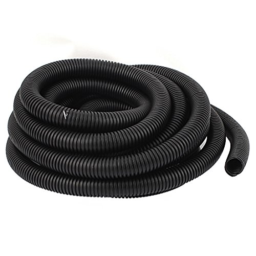 Aexit 16Ft Schrank-Zubehör Lang 21,2mm x 17mm Dmr Wellpappe Draht Kabel Conduit Scharniere Rohr Schwarz von Aexit