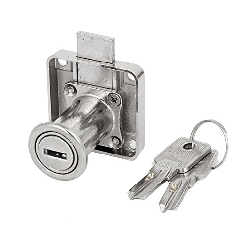 Aexit 19mm Zylinderdurchmesser Metall Quadratische Basis Schubladensperre Silberfarben mit 2 Schlüsseln (cb42c0b55ae4e87e7ad30cfa5f89b6bb) von Aexit