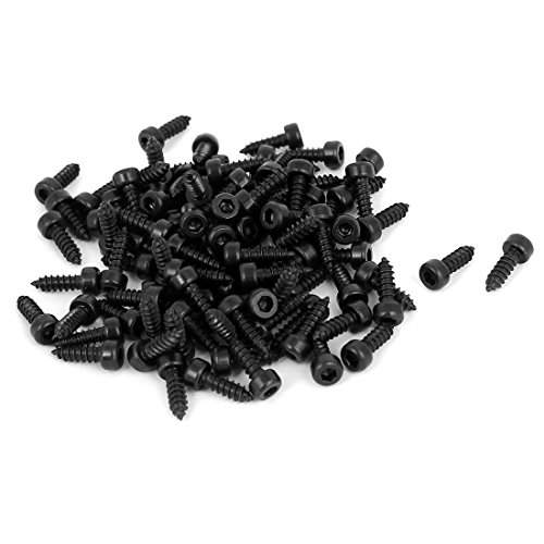 Aexit 2,6mm x 8mm Gewinde Kohlenstoffstahl Sechskant Selbstschneidende Schrauben Schwarz 100 Stck (c07f8858365fe682c43eb36c0c0776dc) von Aexit