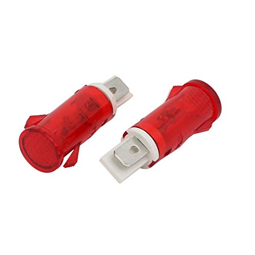 Aexit 2 Stücke DC12V / 24V AC220V MDX-14A Birne Rundkopf Kunststoff Anzeige Pilot Licht Signallampe (bf7596f86187bbcb47af55dbfa8fd003) von Aexit