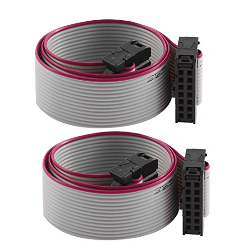 Aexit 2 Stücke FC-14P IDC 14-Pin F/F Festplatte Datenverlängerungskabel Flachbandkabel Stecker 30 cm für Motherboard (6d89c75f5a329b07a61b18a78d8d0da1) von Aexit