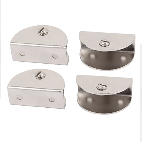 Aexit 2 Zwingen, Klemmen & Spanner Paare Edelstahl 13-16mm Dicke Glas Regal Klemme Halter Winkelspanner Halbkreis silberton von Aexit