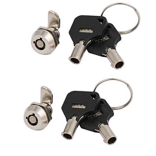 Aexit 2 stücke Schranktür Schublade Metall Panel Rohr Cam Lock Locker Silber Ton w 4 Tasten (a68ebd047dcd122fc20fb1d559bd08f3) von Aexit